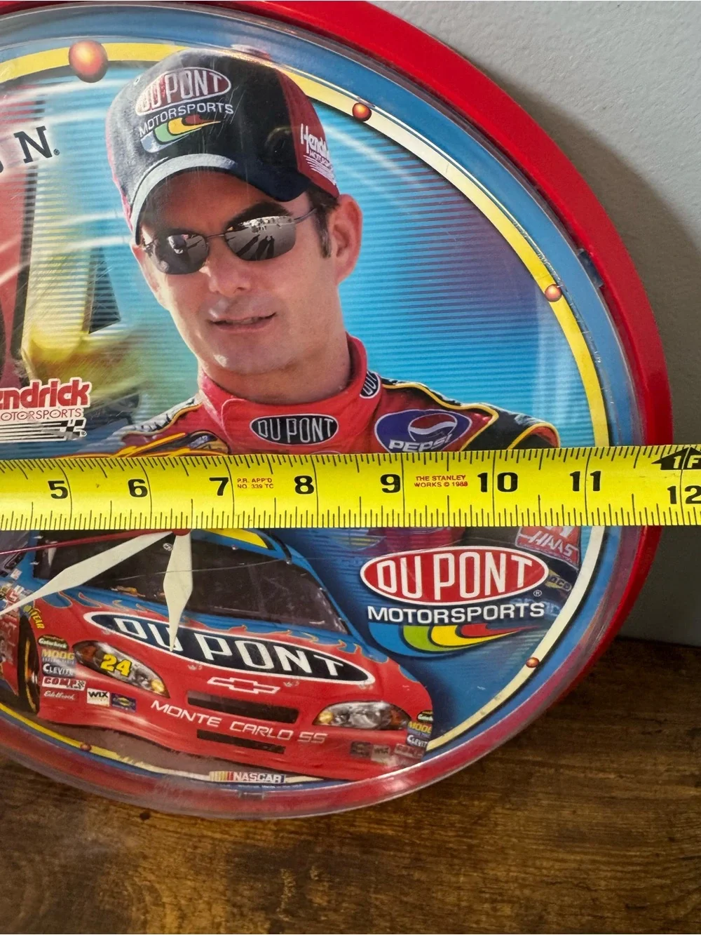 Jeff Gordon #24 DuPont Motorsports NASCAR WinCraft Wall Clock 12” Non Working